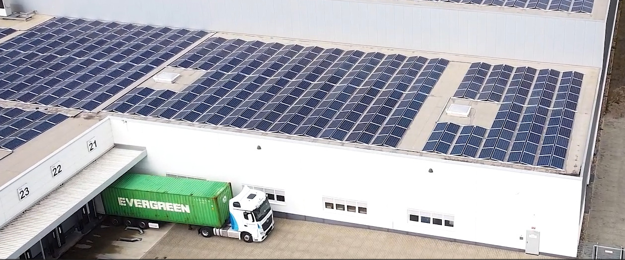 A truck is loaded with goods at the RHIEM Services loading ramp